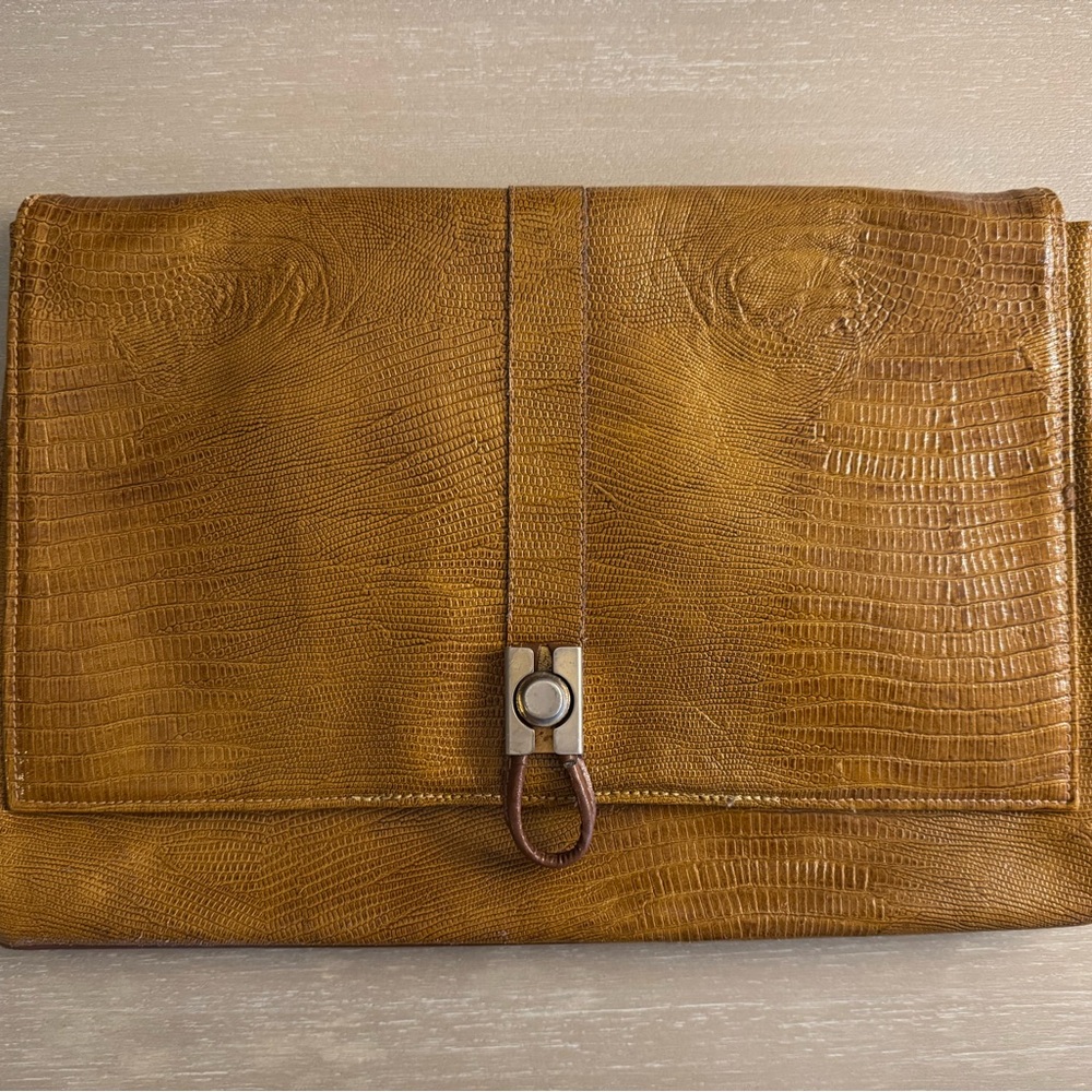Vintage Snakeskin Style Clutch